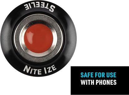 Nite Ize Steelie Orbiter Magnetic Socket and Metal Plate - Car Mobile Phone Holder - Phone Metal Plate - Magnetic Phone Holder - Black