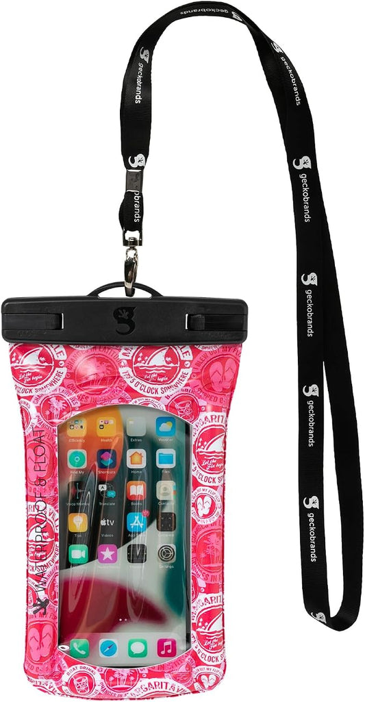 geckobrands Float Phone Dry Bag - Waterproof & Floating Phone Pouch – Fits Most iPhone and Samsung Galaxy Models