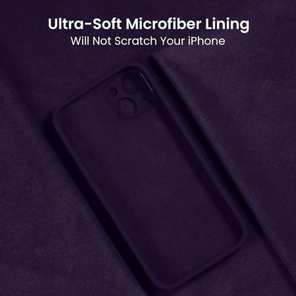 FireNova Designed for iPhone 15 Case, Silicone Upgraded [Camera Protection] Phone Case, Soft Anti-Scratch Microfiber Lining Inside, 6.1 inch, Purple