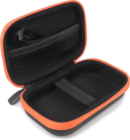 CaseSack Case for INIU Portable Charger 2-Ultra Slim (Black with Orange Zip)