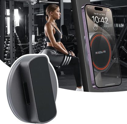 Aluminum Alloy Magnetic Phone Holder for Gym with N52 Magnets, Gym Accessories Compatible with MagSafe iPhone 17 Pro Max Plus 16 15 14 13 12, Home Gym Accessories, Gym Gifts for Men
