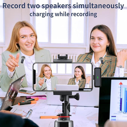 Wireless Lavalier Microphone for iPhone 16 15 Android iPad, Noise Canceling Lav Lapel Mic with 24H Charging Case 70FT for Video Recording Vlogging YouTube TikTok