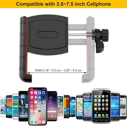 Gym Magnetic Phone Holder,Strong Magnetic Base Metal Ball Joint,Phone Holder Gym Accessories for Men Women,for Fridges/Motorcycle Tank/Motor Vehicle,Adjustable Clip Fit for 3.5~7.5 inch Smartphones