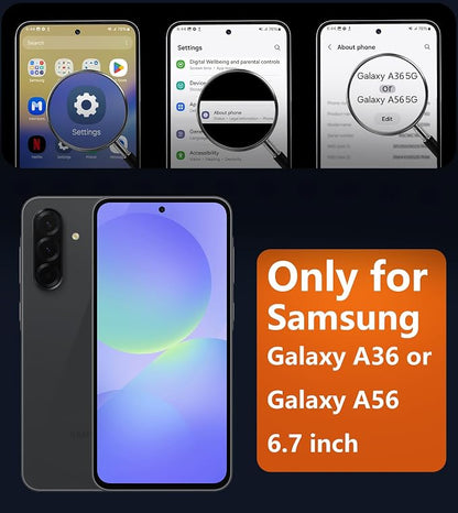 FNTCASE for Samsung Galaxy A36-5G Case: for Galaxy A56 5G Case Frosted Translucent Matte Shockproof Slim Protective Case - Military Grade Drop Proof Anti-Fingerprint Hard Back Phone Cover - 6.7 inch