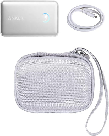 khanka Hard Case for Anker Nano 10000mAh 45W/A1665/A1664 Power Bank,White | EVA Hard Shell, Easy Carry Handle, Secure Custom Fit for Anker Nano Power Bank, 10,000mAh Portable Charger, Case Only
