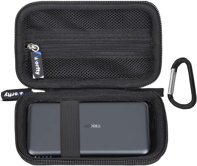 Case for TRKOY Magsafe Portable Charger(W5)/ Baseus Picogo Qi2.2 25W(E0028V00)/Qi2 15W Magsafe(PPKPC-1027G) - Travel Protective Carrying Storage Bag (Black)