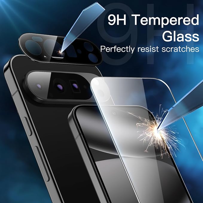 JETech Screen Protector for Google Pixel 10 Pro, 2+2 Pack | with Camera Lens Protector, HD Clear Tempered Glass, Anti-Scratch Protection, Easy Installation Tool