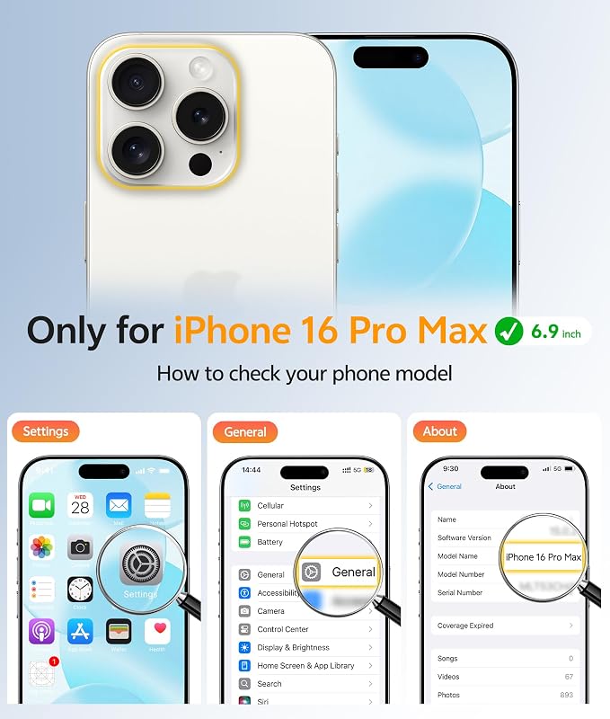 FNTCASE for iPhone 16 Pro Max Case: [Compatible with Magsafe] Translucent Matte Cases with [Full Camera Protection] [Screen Protector] Military Grade Shockproof Protective Phone Cover - White
