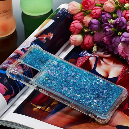 Liquid Case Silicone für Galaxy A71 Blue, Ultra Slim Silicone Liquid Floating Bumper Case Transparent Protective Cover Yellowing-Resistant Gel Back Case Scratch Compatible with Samsung Galaxy A71
