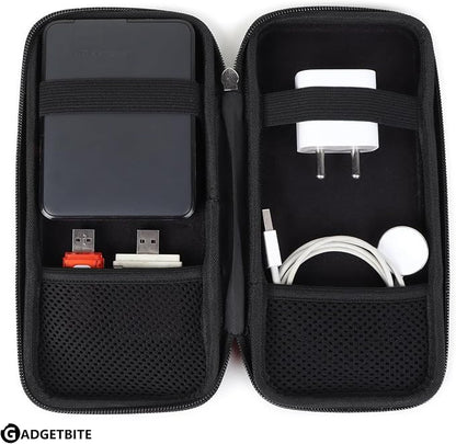 Portable Electronic Accessories Organizer - Travel-Friendly Pouch For Vlogging Camera, Usb Cables, Power Banks, Adapters, Hard Disks, And More (Black)