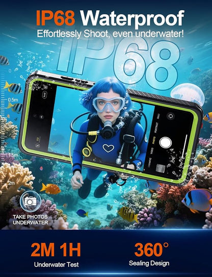MOZOTER Designed for Samsung Galaxy S26 Ultra Case Waterproof, Military Shockproof Full Body Cover with Built-in Screen & Lens Protector, IP68 Underwater Protection for S26 Ultra 6.9" Green