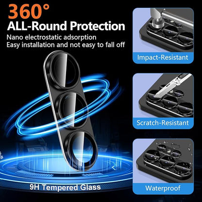 for Samsung Galaxy S26 Ultra Camera Lens Protector, Electroplated Matte Back with 9H Tempered Glass Lens Protector, [Strong Adsorption] [Case-Friendly] Metal Ring HD Clear Lens Cover, Black