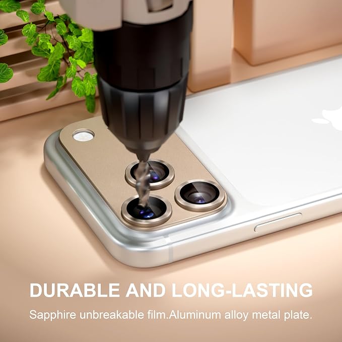 beuxece Compatible for iPhone 17 Pro Camera Lens Protector, Matte Metal Tempered Glass Rear Camera Screen Cover Accessories [Military Grade Shatterproof] [Strong Adsorption] - Gray
