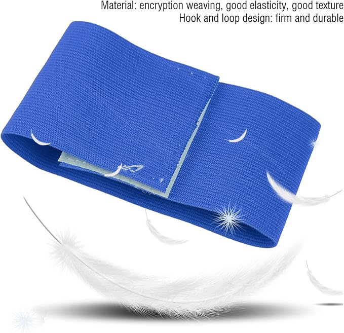 Elastic Soccer Captain Armband, Outdoor Team Sports Groups Soccer Armbands Adjustable Player Bands, Adults & Youths Arm Band Elastic Captain Armbands (Blue)