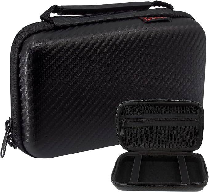 Cellet Hard EVA Case for External Hard Drive, Power Bank, Smartphones, Mesh Pockets (BLACK)