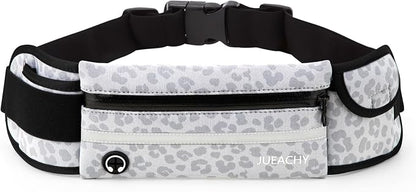 Jueachy Running Belts for Women Waterproof Fanny Pack Running Waist Pouch Phone holder Adjustable Sports Money Belt with Headphone Port
