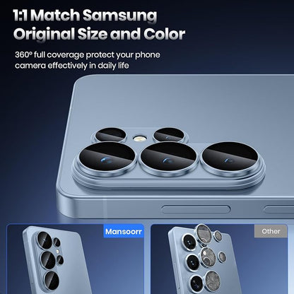 for Samsung Galaxy S26 Ultra Camera Lens Protector - Matte Titanium Alloy [Military Grade Shatterproof] [Strong Adsorption] Glass Camera Screen Protector for S26 Ultra, Blue