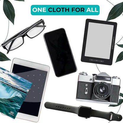 Microfiber Cleaning Cloth for Glasses - Eyeglass Cleaning Cloth - Lens Cleaning Cloth - Microfiber Glasses Cleaning Cloth for Phone, Screens, Camera Lens Cleaner - 6 pcs