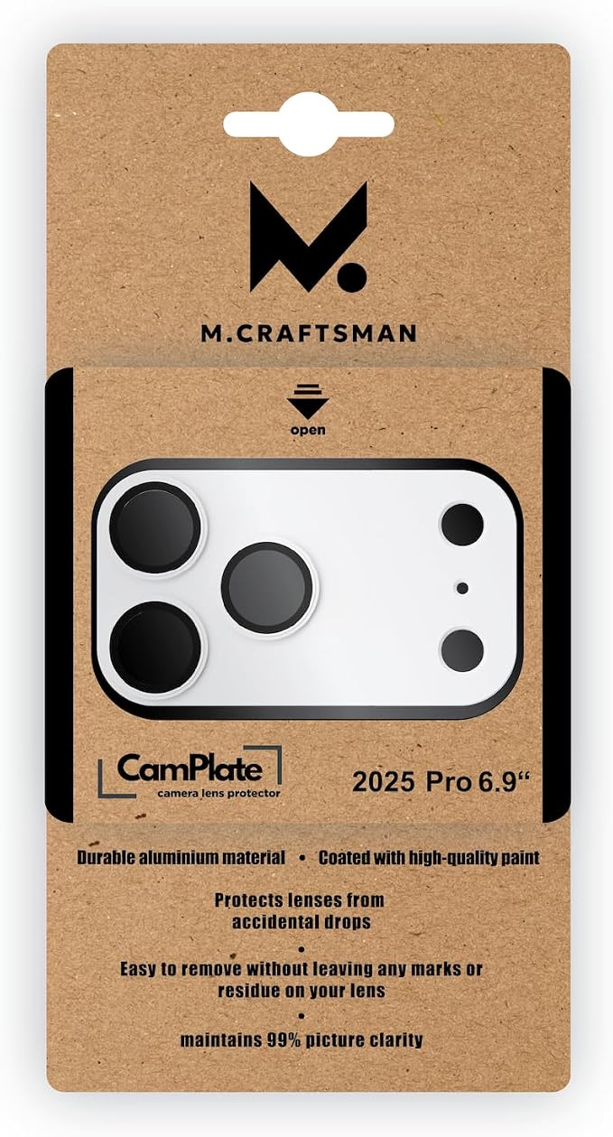 for iPhone 17 Pro Max Camera Lens Protector | Aerospace-Grade Aluminium | Full Protective Cover | Anti-Glare Sapphire Glass |Finish White