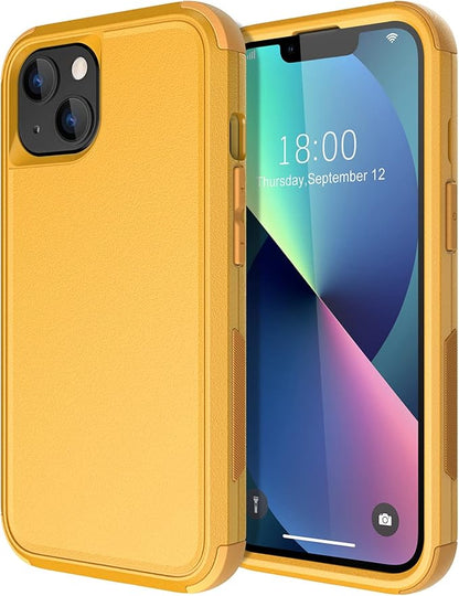 Diverbox for iPhone 13 Case [Shockproof] [Dropproof] [Dust-Proof],Heavy Duty Protection Phone Case Cover for Apple iPhone 13 (Yellow)