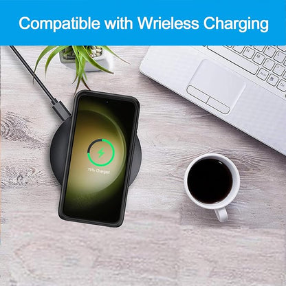 Battery Case for Galaxy S23 Plus, Upgraded 12000mAh Battery Pack Rechargeable Charger Case with Wireless Charging Compatible for Galaxy S23 Plus (6.6 inch) External Charging Cover (Black)