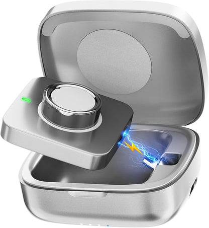 Compatible Charging Case for Ou-ra Ring Gen 3 & 4 Official Charger, Portable Charging Box with 1000mAh Capacity, Fits All Ring Sizes, 30-Day Runtime (Official Charger Not Included) Gray
