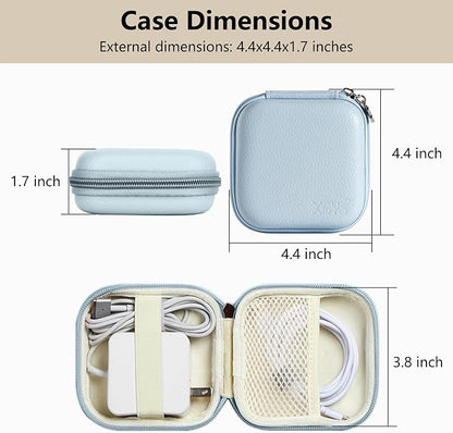 Charger Case for Macbook, Portable Tech Electronic Organizer Bag, Small Travel Storage Pouch for Laptop Accessories, MacBook Power Adapter, Charging Cords, USB Drives, Power Bank (Blue, M)