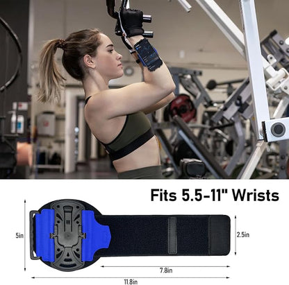 Running Phone Holder Wristband,Forearm Armbands 360° Rotatable & Detachable Compatible with All 4.5-7 inch Phone for iPhone 16/15/14/Pro/ProMax/13/12/11/mini/Pro Max/XS/XR,for Workout Cycling