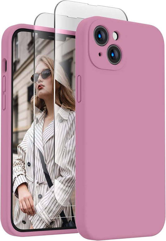 FireNova Designed for iPhone 14 Case, Silicone Upgraded [Camera Protection] Phone Case, Soft Anti-Scratch Microfiber Lining Inside, 6.1 inch, Lilac Purple