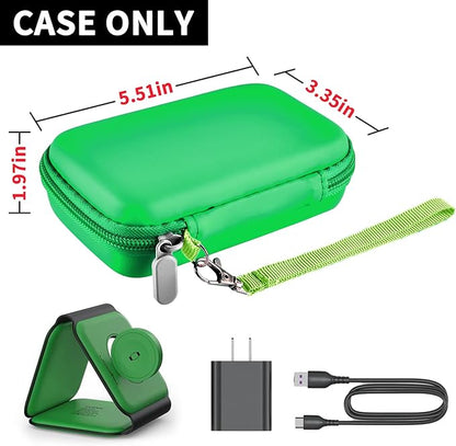 ANKHOH Travel Case for UCOMX for Nano/for Rtops/for Hicober/for Iseyyox 3 in 1 Wireless Charger, Foldable Magnetic Charging Station Storage Holder Bag for Fast Charge Pad Cable Adapter Green-Box Only