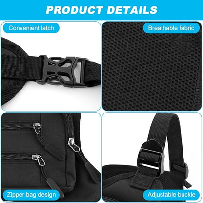 PUXING Sports Chest Bag For Men Women Tactic-al Vest Running Vest Bag With Built Phone Holder Chest Pack for Hiking