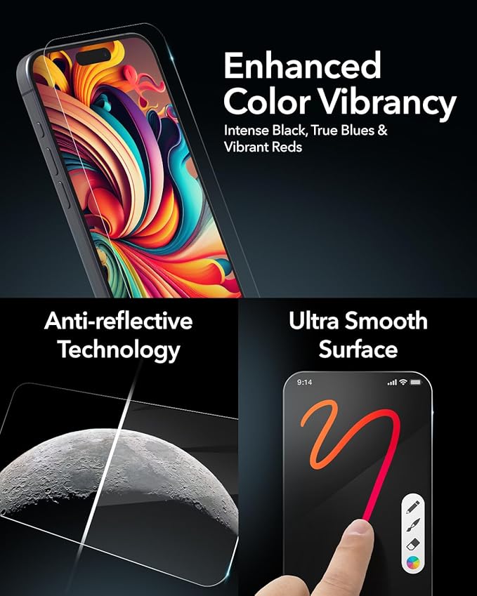 ZAGG Glass XTR3 Samsung Galaxy Z Flip7 FE/ Flip6 Screen Protector (Front Screen Only) - Most Technologically-Advanced, Recycled Glass, Blue Light Filter, Anti-Reflective, Easy Installation