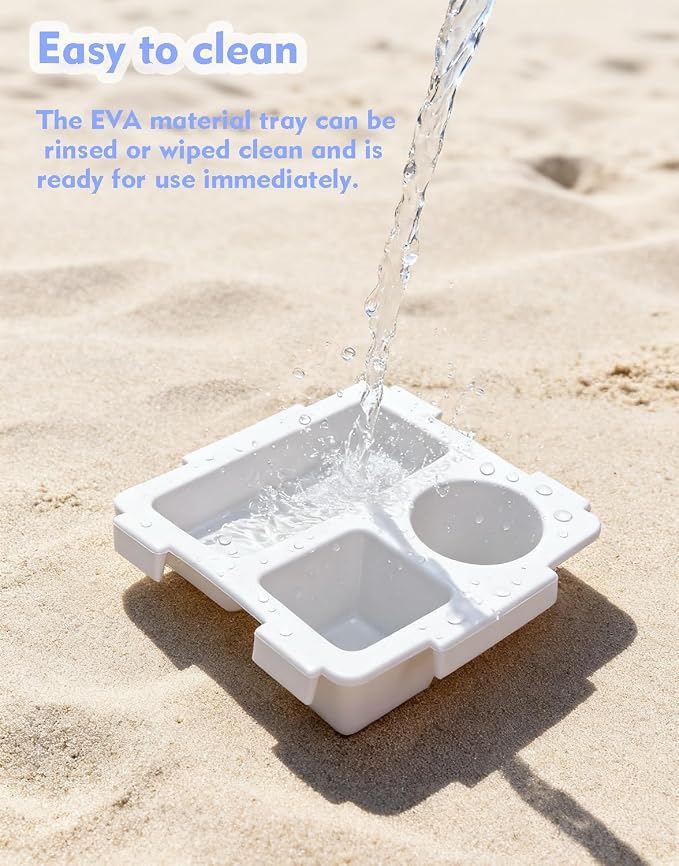Top Cup Phone Holder Tray Storage Lid for Stanley Compatible with Bogg Bag XL Cover, Cup Organizer Holder Waterproof Silicone Multifunctional Storage Box for Outdoor Beath Camping Travel (Gray, L)