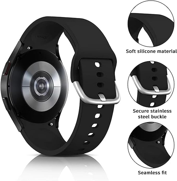 Virgin Mary Lady of Guadalupe Band Compatible with Samsung Galaxy Watch Laser Engraved Silicone 20mm Strap 7/6/5/4 40mm 44mm/Watch 6 Classic Watch 4 46mm 42mm Jesus God Wristband Religious (Black)
