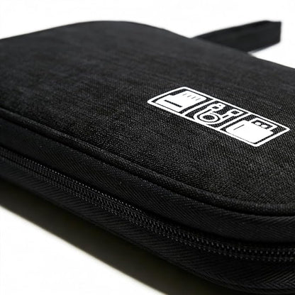 Yamrots Travel Cable Organizer, Electronic Organizer Travel Case, Portable Storage Bag for SD Card, Charger, Power Bank, Earphone (Black)
