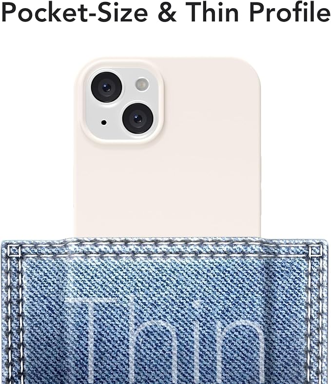 for iPhone 13 Mini/ 12 Mini Case Silicone Compatible with Magsafe Case, Ultra Slim Thin Magnetic Phone Cases Mag Safe, Cute Soft Rubber Gel Matte Wireless Charging Cover for Women, Beige Cream