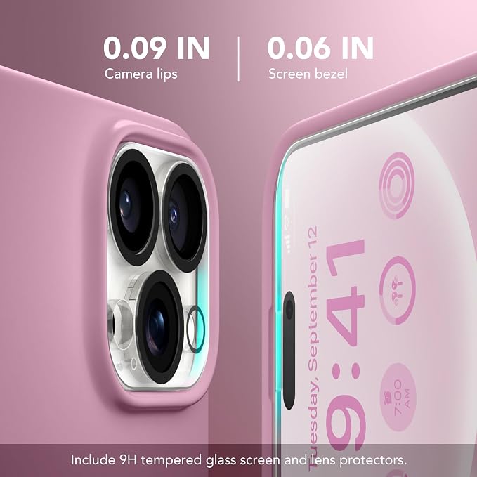 GONEZ Magnetic for iPhone 16 Pro Max Case, Compatible with MagSafe, Liquid Silicone Case, with Screen Protector + Camera Protector, Full Body Protective Shockproof Phone Cover 6.9", Blackcurrant