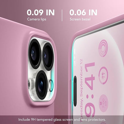 GONEZ Magnetic for iPhone 16 Pro Max Case, Compatible with MagSafe, Liquid Silicone Case, with Screen Protector + Camera Protector, Full Body Protective Shockproof Phone Cover 6.9", Blackcurrant