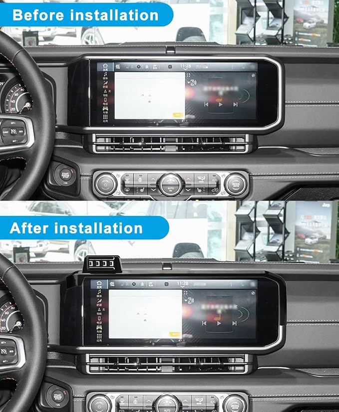 Car Phone Holder for Jeep Wrangler Accessories 2024 2025 Dash Mount Cell Phone Holder for Most Smartphones Auto Interior Accessories Hands-Free 360 Degree Rotation