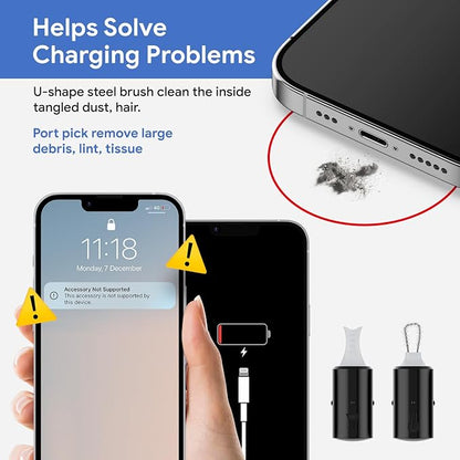 Phone Cleaning Kit for iPhone Cleaner,12 in 1 Port Cleaner Repair & Restore Tool for AirPod iPhone 17 16 15 Pro Max iPad Samsung etc,Phone Cleaning kit for Lightning and USB C Charging Port, Cables