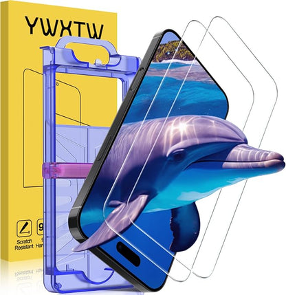 YWXTW [Sunlight Readability Screen Protector for iPhone Air 6.5 Inch, Anti Reflective Zero Glare TOP 9H+ Tempered Glass Screen Saver Accessories Case Friendly