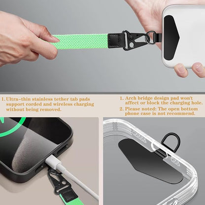 Stretchy Wristlet Keychain, Wrist Lanyard Strap Key Chain Holder to Hold Keys Wallet Phone ID Badge for Men Women