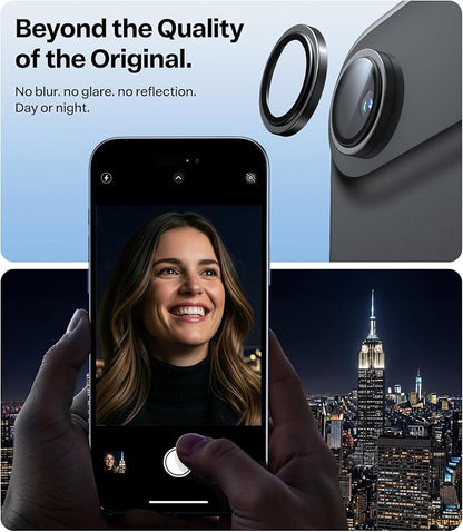 TORRAS 3-Year Ultimate Durability for iPhone Air Camera Lens Protector-1:1 Invisible Fit & Ultra Clarity, Military-Grade 9H+ Aerospace Glass Anti-Scratch Easy Installation,Black