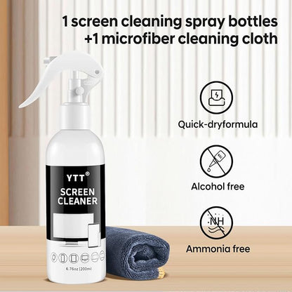 Screen Cleaner Spray – Large Bottle Computer Screen Cleaner, Cleaning Kit and Microfiber Cleaning Cloth for LCD LED OLED TV, Smartphone, iPad, Laptop, Computer, iPhone, MacBook (1 Pack)