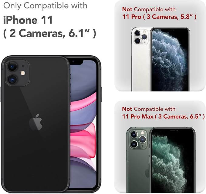 Magnetic for iPhone 11 Phone Case Silicone, Compatible with MagSafe, [Full Camera Protection][Screen Protector] Slim Shockproof Protective Case for iPhone 11 6.1", Black