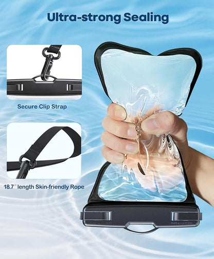 5 Pack Waterproof Phone Pouch IPX8 Universal Waterproof Case Dry Bag Phone Protector for iPhone 17/16/15/14/13 Pro Max Plus XS XR X 8 Galaxy S25 S24 S23 S22 S21 S20 Pixel Up to 8.4"(Multicolor 5)