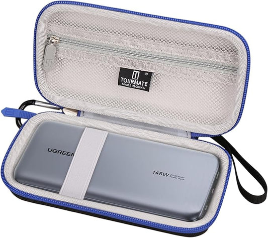 Tourmate Hard Case for UGREEN 20000mAh 100W - Portable Charger Case, Black, Waterproof, Shockproof, Travel, Outdoor Activities