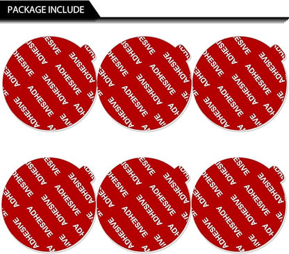 PKYAA Dashboard Pad Mounting Disk Sticky Adhesive Replacement Kit, 6pcs 3.15"(80mm) Circle Heat Resistant Double-Sided Stickers for Suction Cup Car Phone Holder Disc & Windshield Dash Cam