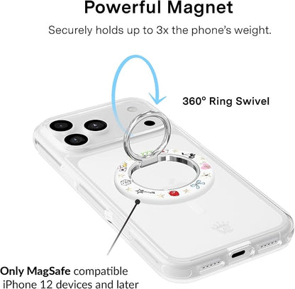 VELVET CAVIAR Compatible with MagSafe Phone Grip 2.0 | Cute Magnetic Ring Holder | Finger Loop Kickstand | Pop On Accessory for iPhone 17, 16, 15, 14, 13, 12 | Lucky Charm