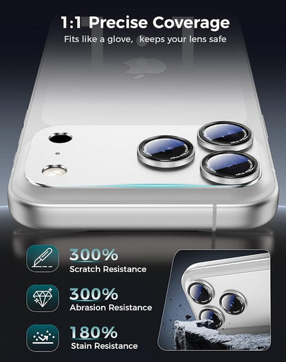 Goton Compatible for iPhone 17 Pro Max Camera Lens Protector, 1-Pack Aluminum Alloy Metal Cover with HD Tempered Glass, Pro Camera Style, Shatter-Resistant, Scratch-Proof, Case Friendly